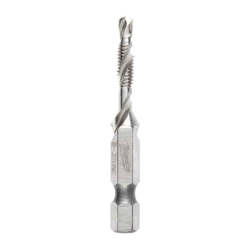 Milwaukee SHOCKWAVE 8-32 UNC Broca de Roscado de Acero de Impacto Clasificado - 48-89-4870