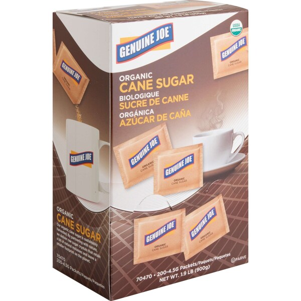 Genuine Joe Sugar, Turbinado, Brwn, PK400 - 70470CT