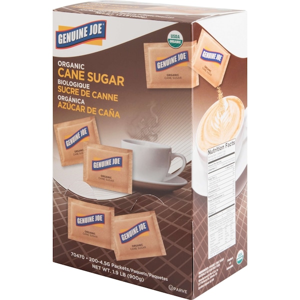 Genuine Joe Sugar, Turbinado, Brwn, PK400 - 70470CT