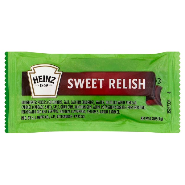 Heinz Heinz Single Serve Sweet Relish 9g Packet, PK500 - 10013000531501