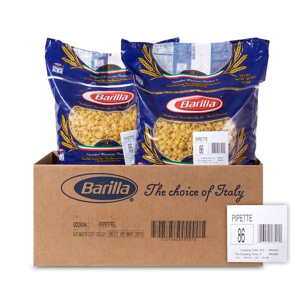 Barilla Barilla Pipette Bulk Pasta 160 oz. Pack, PK2 - 1000002834