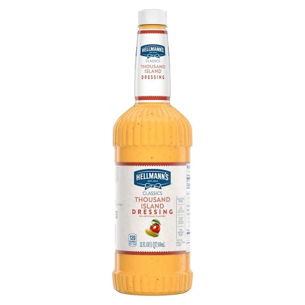 Hellmanns Thousand Island Salad Dressing Salad Bar Bottles 32 fl. oz., PK6 - 84120321