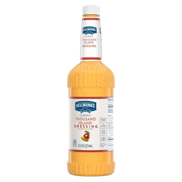 Hellmanns Thousand Island Salad Dressing Salad Bar Bottles 32 fl. oz., PK6 - 84120321