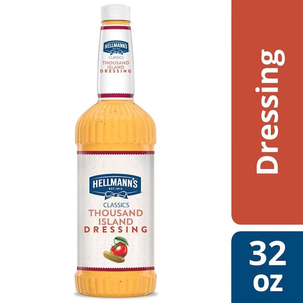 Hellmanns Thousand Island Salad Dressing Salad Bar Bottles 32 fl. oz., PK6 - 84120321