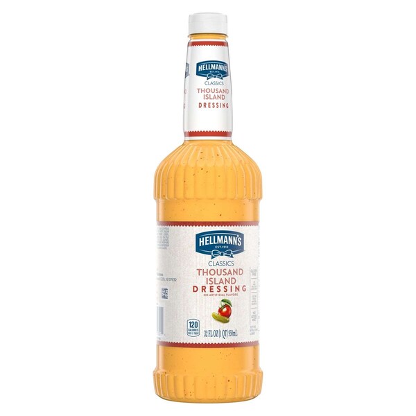 Hellmanns Thousand Island Salad Dressing Salad Bar Bottles 32 fl. oz., PK6 - 84120321