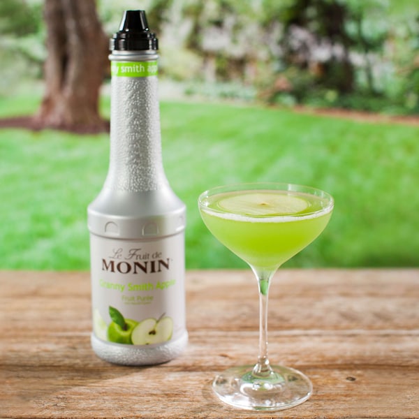 Monin Monin Granny Smith Apple Puree 1 Liter Bottle, PK4 - M-RP049F