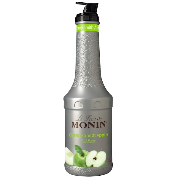 Monin Monin Granny Smith Apple Puree 1 Liter Bottle, PK4 - M-RP049F