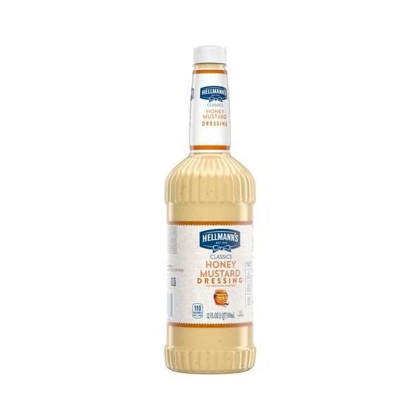 Hellmanns Honey Mustard Salad Dressing Salad Bar Bottles 32 fl. oz., PK6 - 84120330