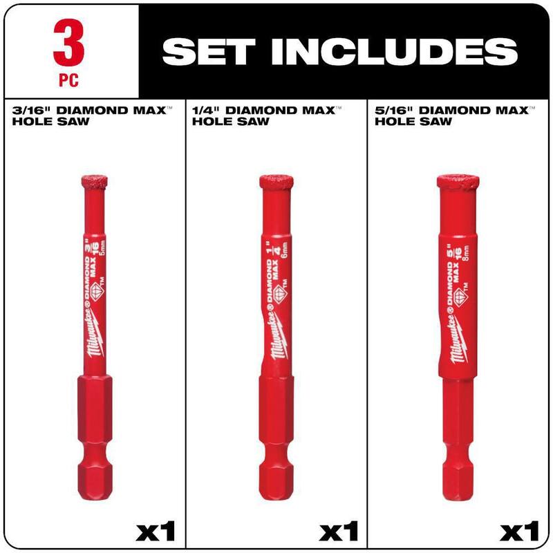 Set de Sierras de Corona Diamond MAX de Milwaukee (3 piezas) - 49-56-0500