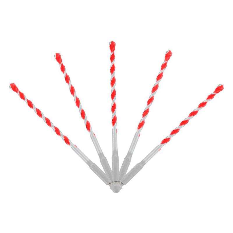 DIABLO 1/4 pulgadas x 4 pulgadas x 6 pulgadas Brocas para taladro martillo con punta de carburo de granito rojo SPEEDemon (juego de 5 piezas) - DMARG1070-P5