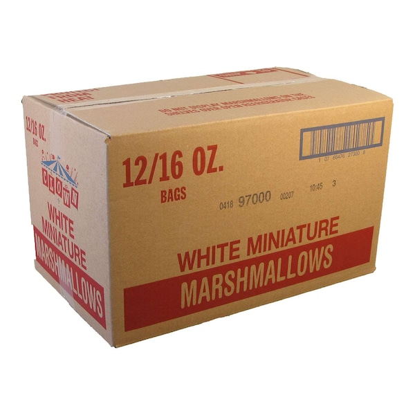 Clown Clown Miniature White Marshmallows No Artificial Colors 1lbs Bag, PK12 - 97000