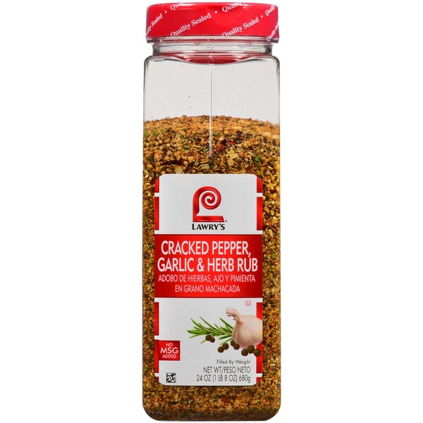 Lawrys Lawry's Cracked Pepper Garlic Herb Rub 24 oz., PK6 - 900398923