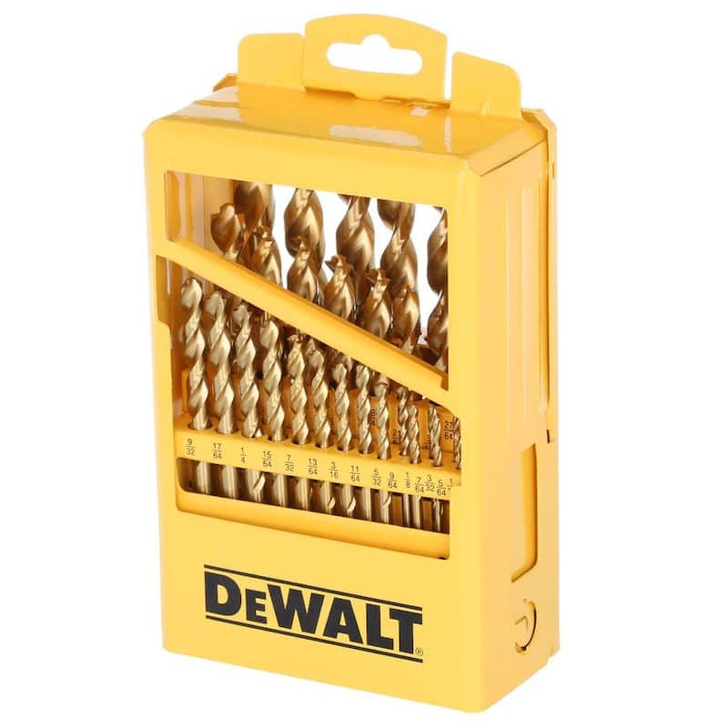 Juego de brocas recubiertas con titanio nitruro para punta piloto DEWALT (29 piezas) - DW1369