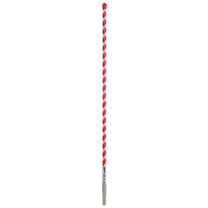 Broca de taladro de martillo de carburo de 1/4 pulg. x 10 pulg. x 12 pulg. - 48-20-9012
