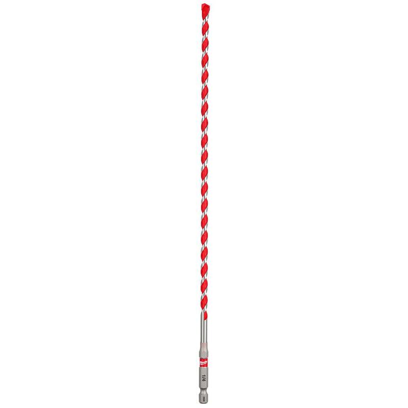 Broca de taladro de martillo de carburo de 1/4 pulg. x 10 pulg. x 12 pulg. - 48-20-9012