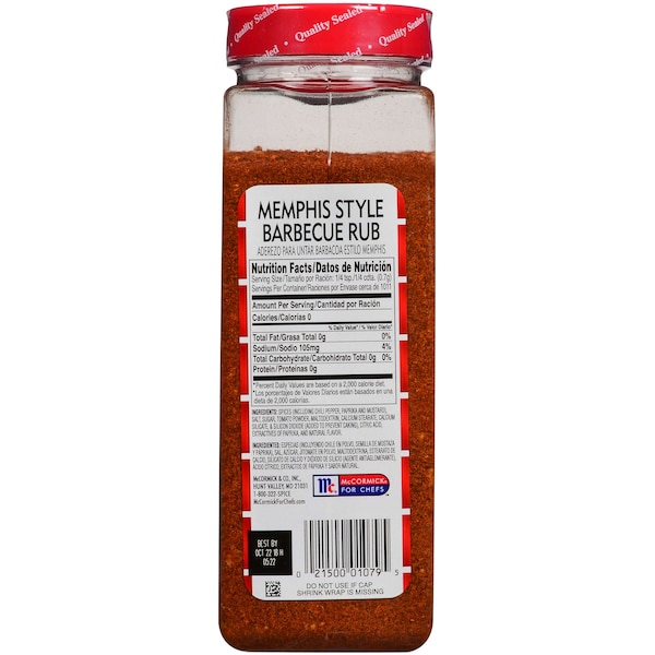Lawrys Lawry's Memphis Barbecue Rub 25 oz., PK6 - 900465371