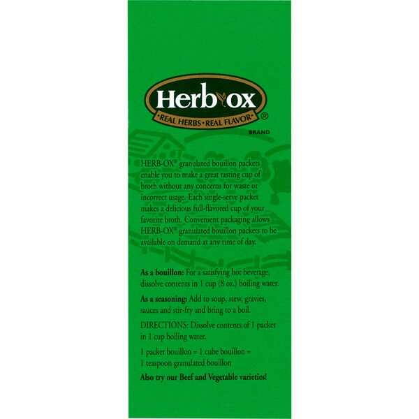 Herb Ox Herb Ox Instant Broth Chicken Flavor 4g Packet, PK300 - 34793