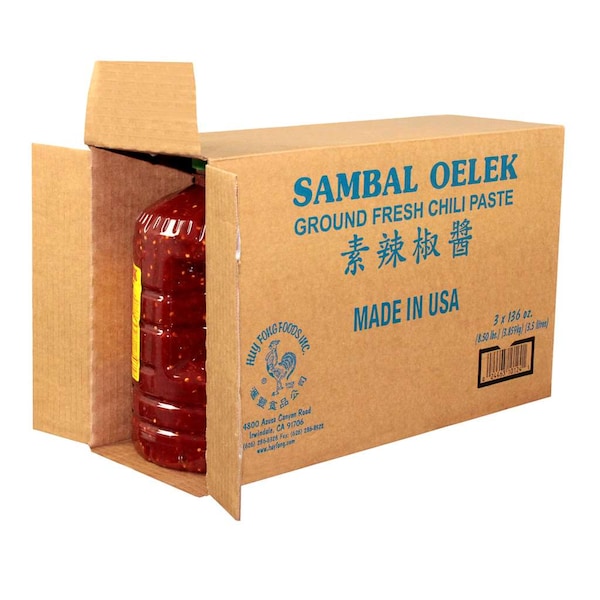 Huy Fong Ground Fresh Chili Sambal Oelek 1 gal., PK3 - HFS01G