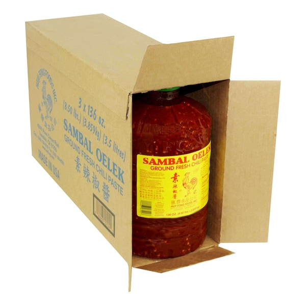 Huy Fong Ground Fresh Chili Sambal Oelek 1 gal., PK3 - HFS01G