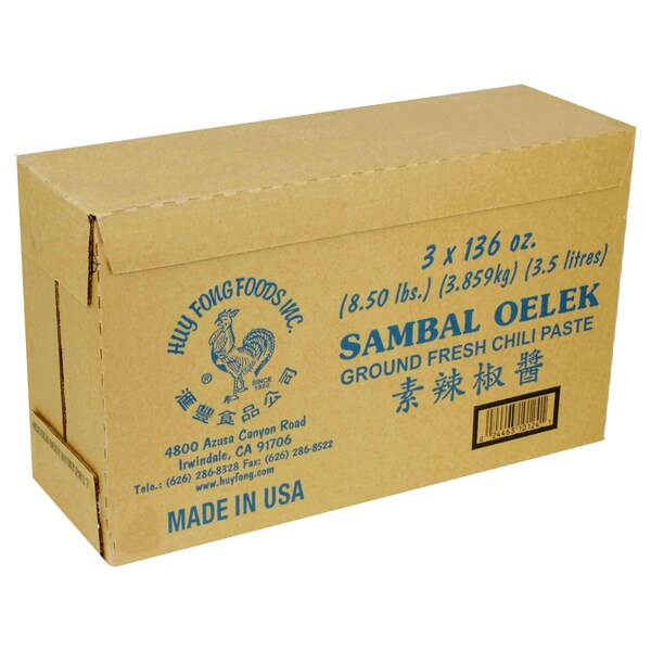 Huy Fong Ground Fresh Chili Sambal Oelek 1 gal., PK3 - HFS01G