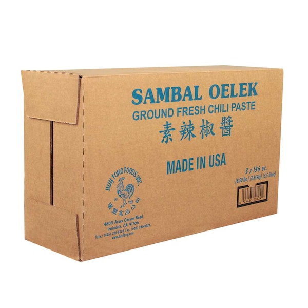 Huy Fong Ground Fresh Chili Sambal Oelek 1 gal., PK3 - HFS01G