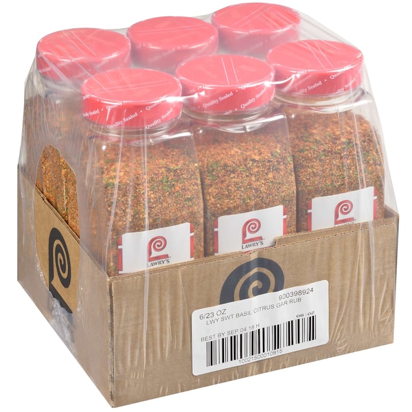 Lawrys Lawry's Sweet Basil Citrus Garlic Rub 23 oz., PK6 - 900398924