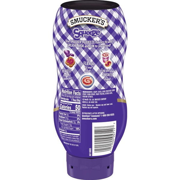 Smuckers Smucker's Grape Jelly Squeeze 20 oz. Bottle, PK12 - 5150005711