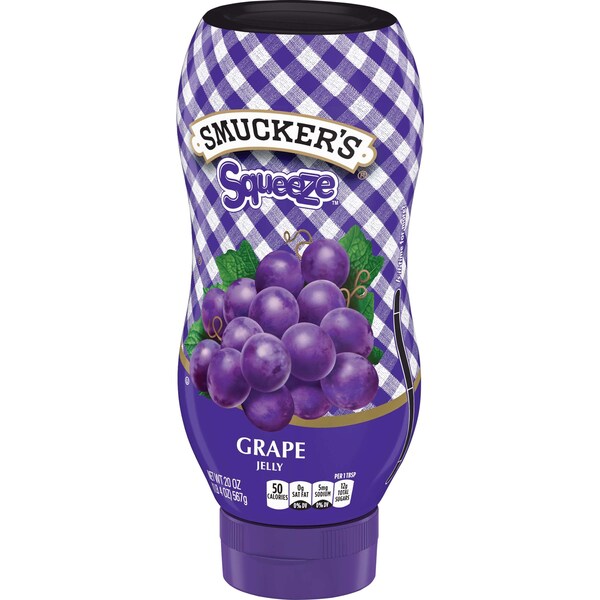 Smuckers Smucker's Grape Jelly Squeeze 20 oz. Bottle, PK12 - 5150005711