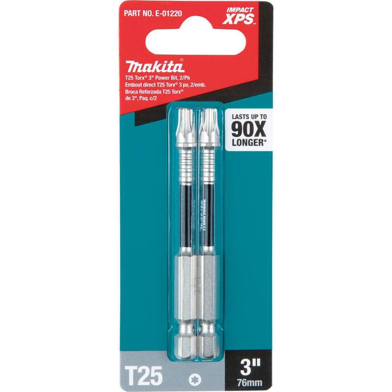 Makita IMPACT XPS T25 Torx 3 in. Power Bit (Paquete de 2) - E-01220