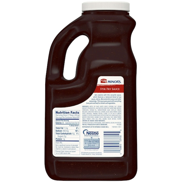 Minors Minor's Stir Fry Sauce .5 gal. Bottle, PK4 - 00050000316113