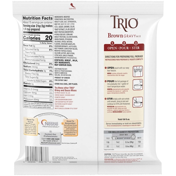 Trio Trio Brown Gravy 13.37 oz., PK8 - 10050000382733
