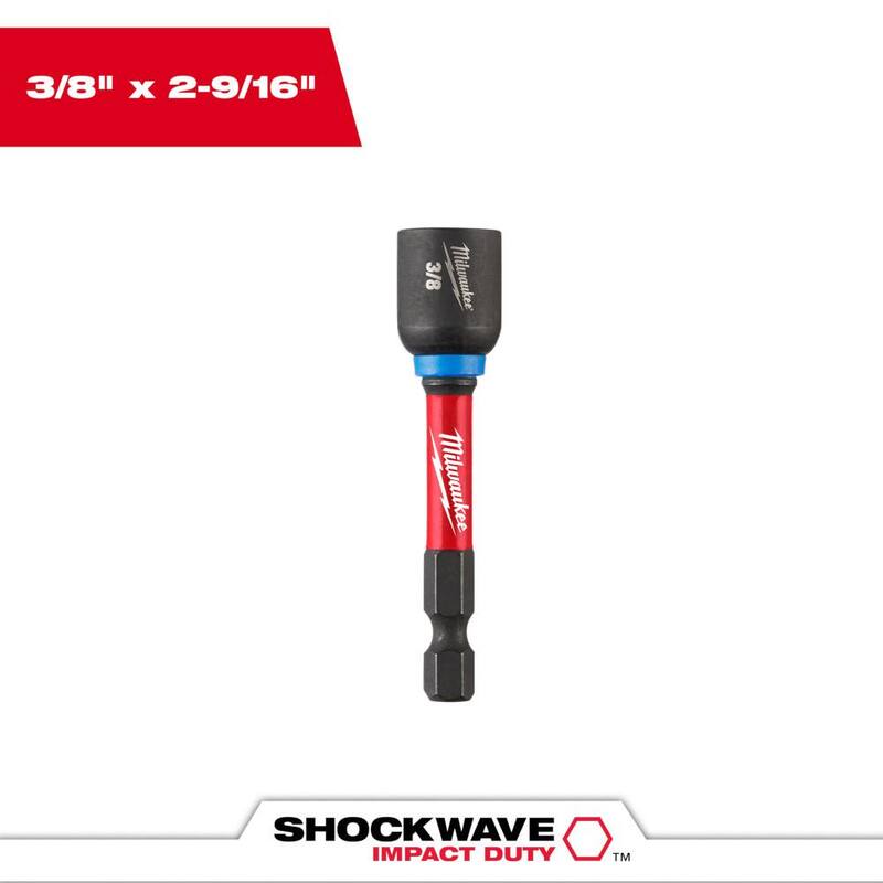 Milwaukee SHOCKWAVE Impact Duty 3/8 in. x 2-9/16 in. Alloy Steel Magnetic Nut Driver (1-Pack) - 49-66-4535

Llave de tuercas magnética de acero de aleación de 3/8 pulgadas x 2-9/16 pulgadas de deber de impacto SHOCKWAVE de Milwaukee (paquete de 1) - 49-66-4535