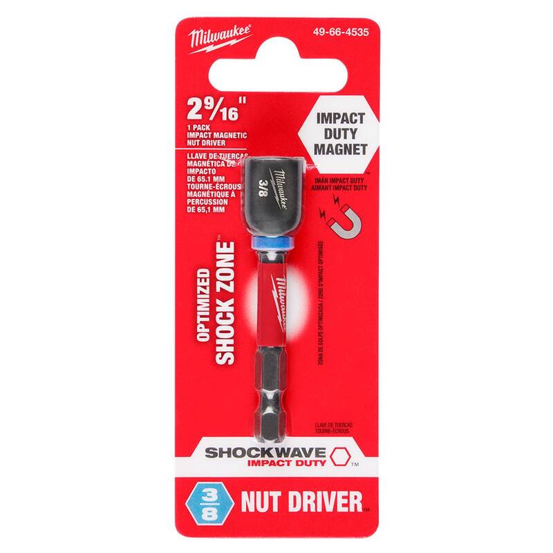 Milwaukee SHOCKWAVE Impact Duty 3/8 in. x 2-9/16 in. Alloy Steel Magnetic Nut Driver (1-Pack) - 49-66-4535

Llave de tuercas magnética de acero de aleación de 3/8 pulgadas x 2-9/16 pulgadas de deber de impacto SHOCKWAVE de Milwaukee (paquete de 1) - 49-66-4535