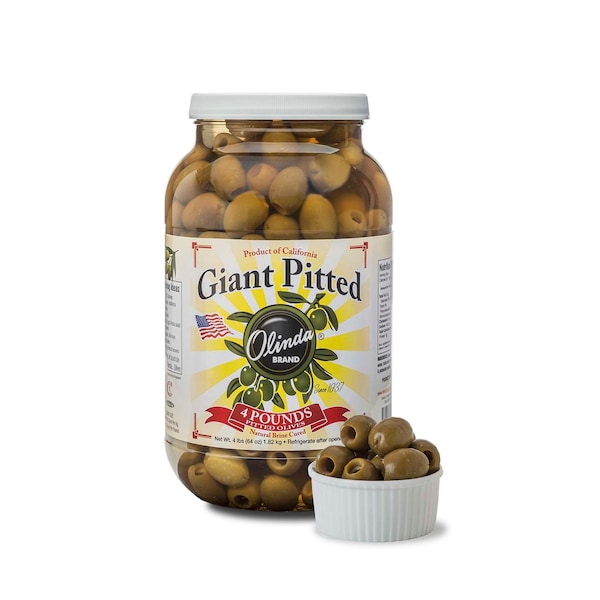 Olinda Olinda California Queen Pitted Olive 140/160 Count 1 gal. PET Jar, PK4 - 62017
