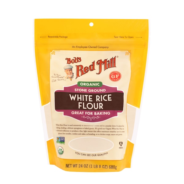 Bobs Red Mill Natural Foods Bob's Red Mill Organic White Rice Flour 24 oz. Pouches, PK4 - 6063S244