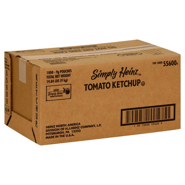 Heinz Heinz Simply Single Serve Ketchup 9g, PK1000 - 10013000556009
