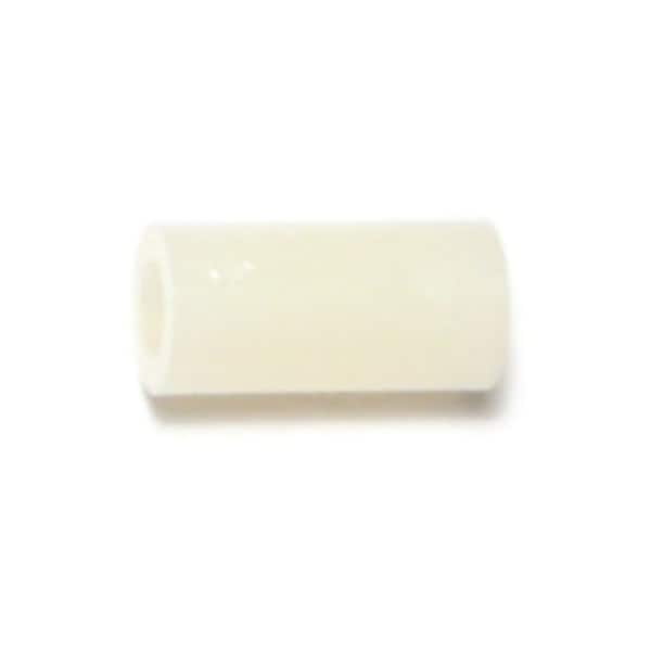 Midwest Fastener Round Spacer, Nylon, 1/2 in Overall Lg, 0.14 in Inside Dia, 35 PK - 65783