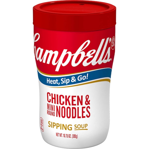 Campbells Soup On The Go Chicken And Mini Noodles 10.75 oz. Container, PK8 - 000014982