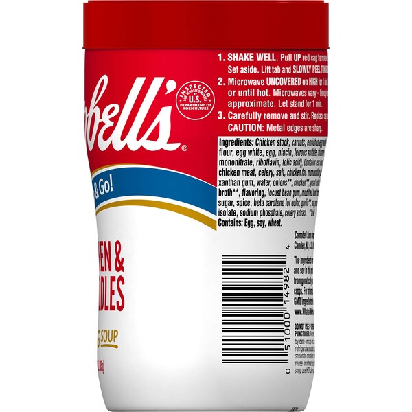 Campbells Soup On The Go Chicken And Mini Noodles 10.75 oz. Container, PK8 - 000014982