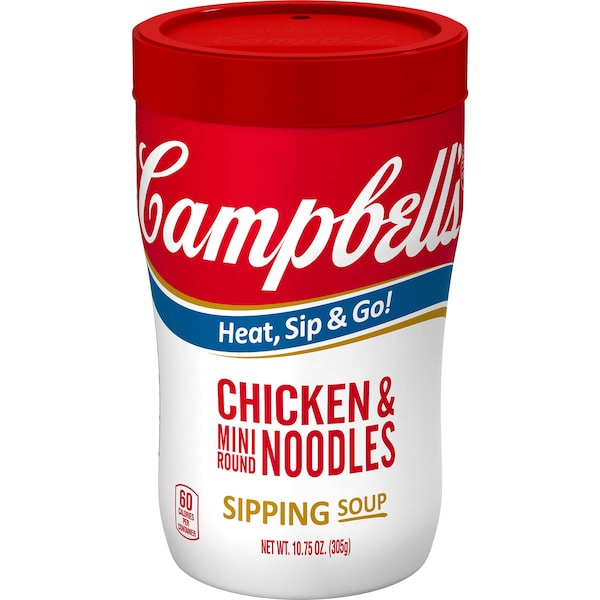 Campbells Soup On The Go Chicken And Mini Noodles 10.75 oz. Container, PK8 - 000014982