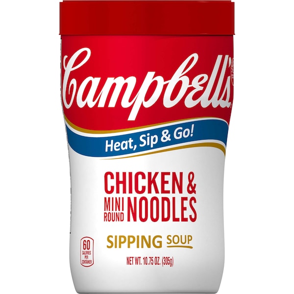 Campbells Soup On The Go Chicken And Mini Noodles 10.75 oz. Container, PK8 - 000014982
