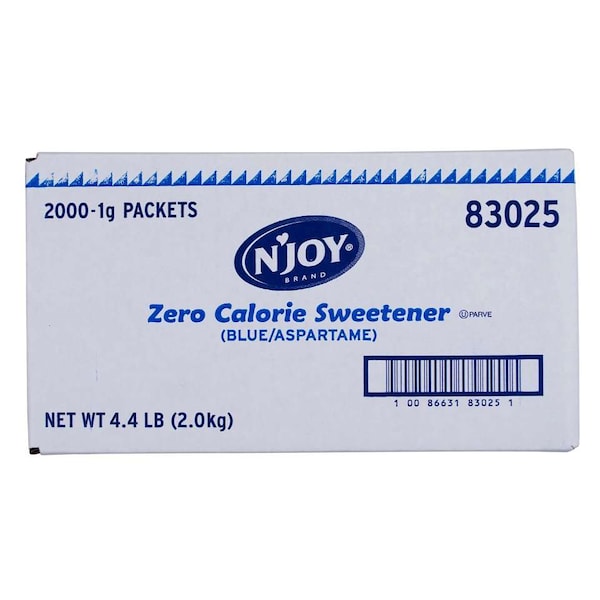 Njoy N'Joy Sugar Substitute Blue Aspartame 1g, PK2000 - 83025