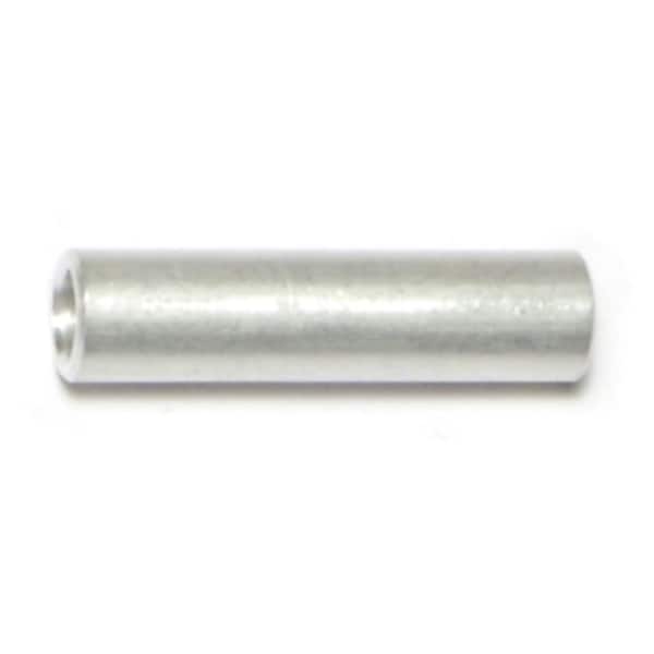 Midwest Fastener Round Spacer, #8 Screw Size, Aluminum, 1 in Overall Lg, 10 PK - 65848