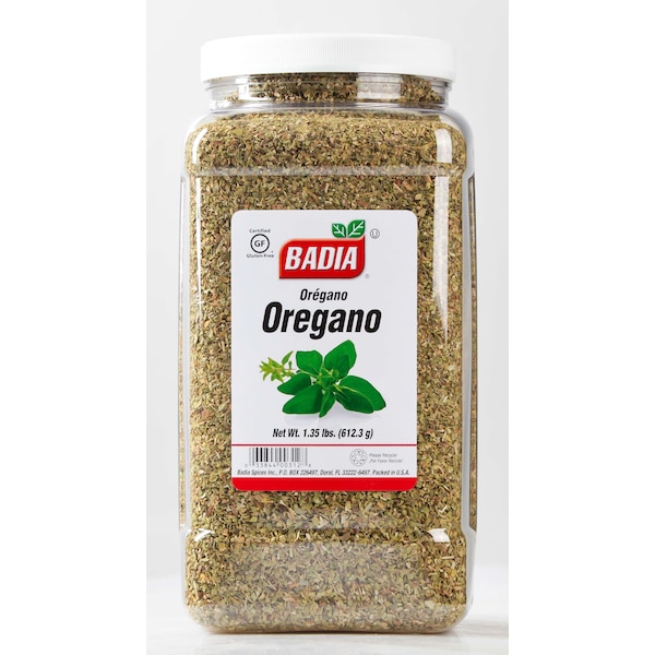Badia Badia Dried Oregano Leaves 1.35lbs Bottle, PK4 - 00033844903121