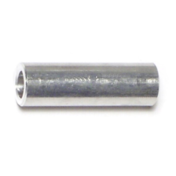Midwest Fastener Round Spacer, #10 Screw Size, Aluminum, 1 in Overall Lg, 10 PK - 65854