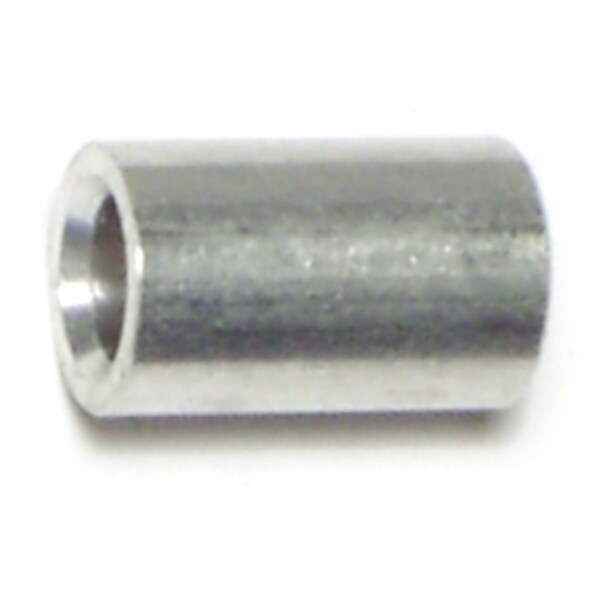 Midwest Fastener Round Spacer, #10 Screw Size, Aluminum, 1/2 in Overall Lg, 10 PK - 65852