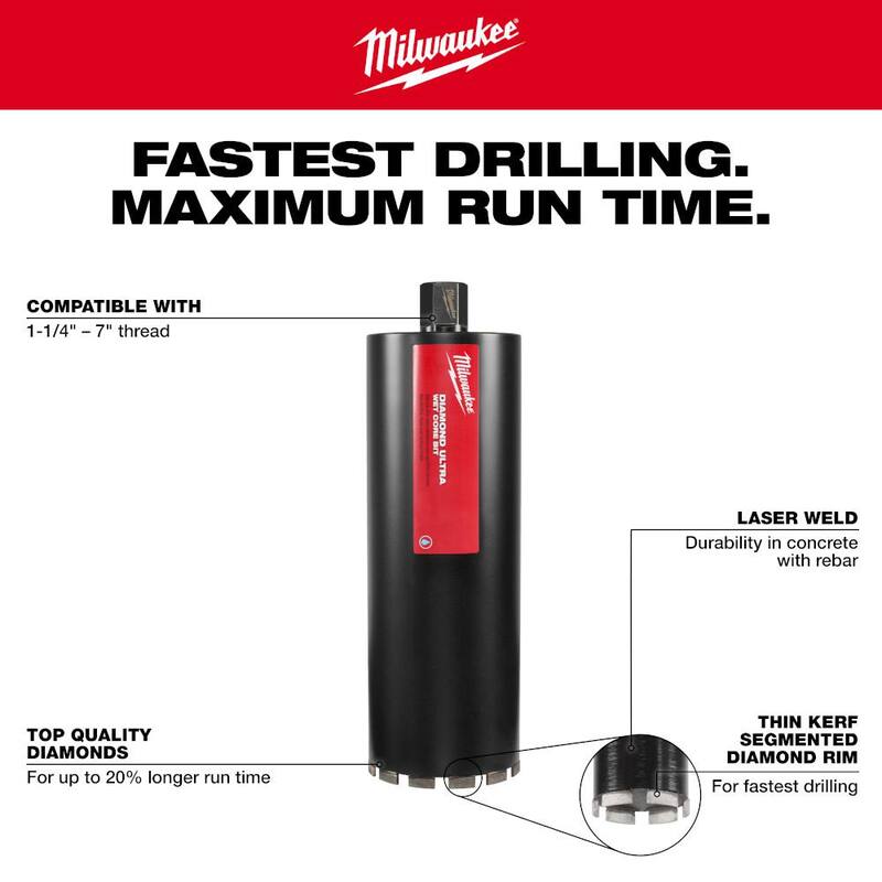 Broca húmeda de diamante Ultra de 5 pulgadas de Milwaukee - 48-17-5050