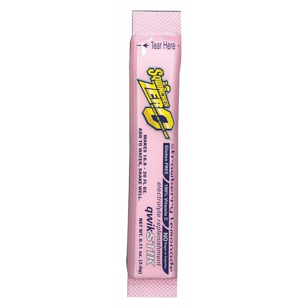 Sqwincher Qwik Stik, Sugar Free Drink Mix Powder, 20oz Yield Unit, Strawberry-Lemonade, 50 Packs - 159060099