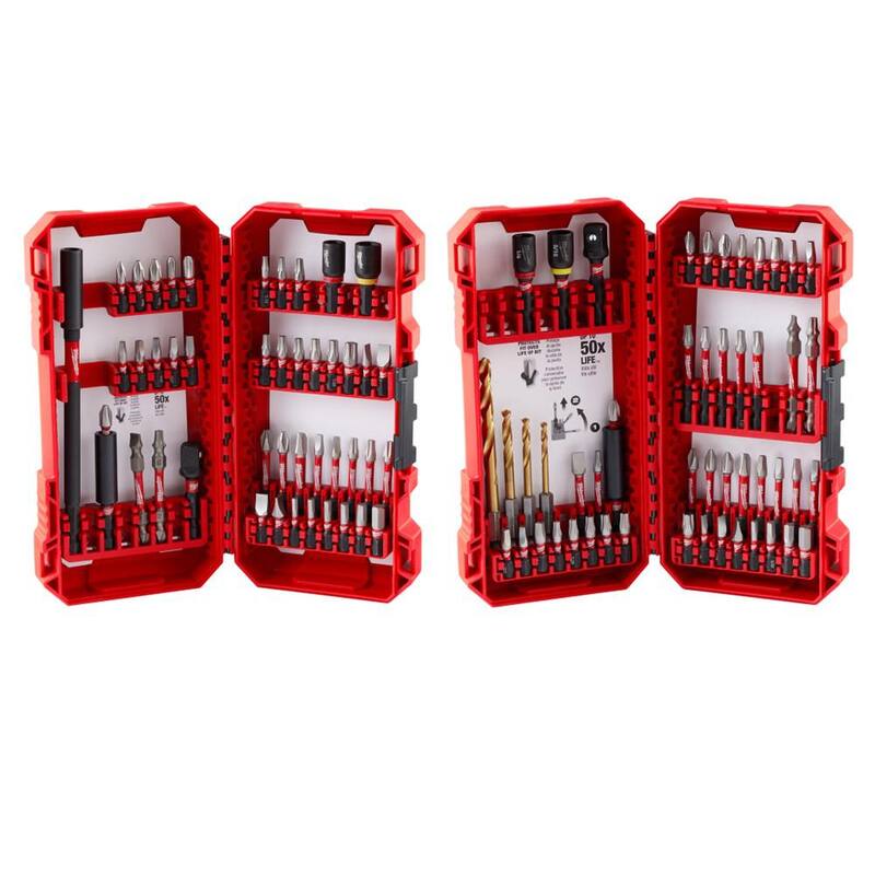 Juego de puntas para desarmador de aleación de acero Milwaukee SHOCKWAVE Impact Duty (95 piezas) - 48-32-4023-48-32-4024