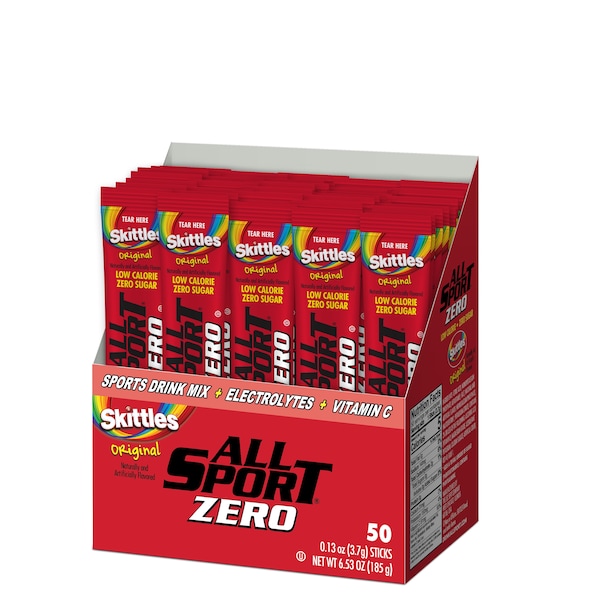 All Sport Powder Sticks, Sugar Free, 16.9 fl oz, PK50 - 10125091
